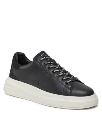 Guess scarpe nere uomo in similpelle logo lettering