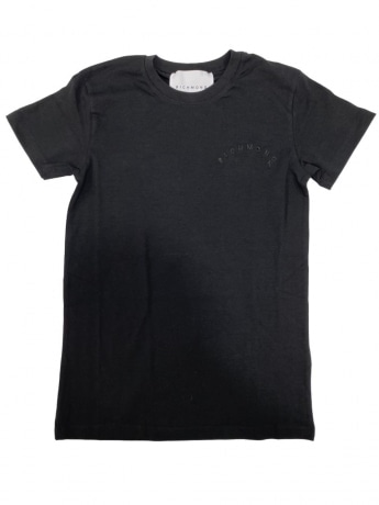 Richmond tshirt nera donna in cotone mini logo ricamato sul lato