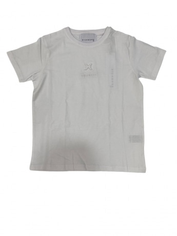 Richmond tshirt bianca donna in cotone mini logo in rilievo sul petto