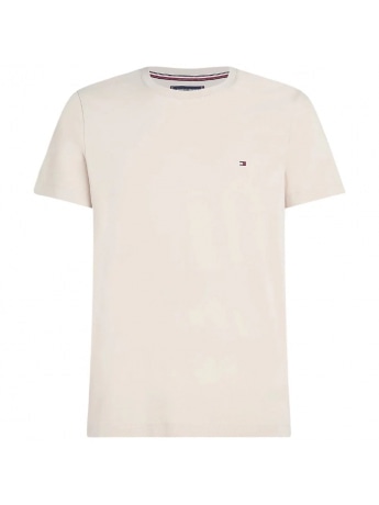 Tommy Hilfiger tshirt beige uomo in cotone mini logo sul petto