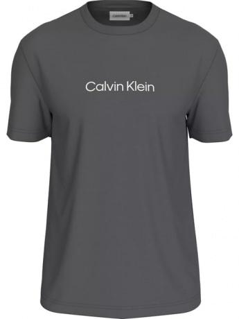 Calvin Klein tshirt grigia uomo in cotone con stampa logo lettering sul petto