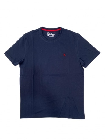 Harmont&blaine tshirt blu navy uomo in cotone mini logo ricamato sul petto