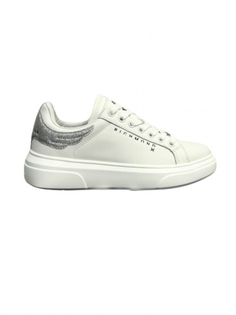 Richmond scarpe bianche donna in similpelle retro con glitter