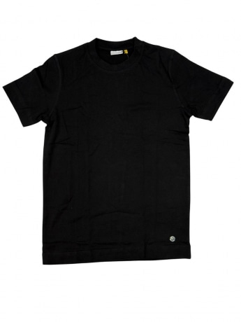 Pigmento tshirt nera uomo in cotone micro logo sul fondo