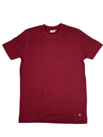 Pigmento tshirt rosso vino uomo in cotone micro logo sul fondo