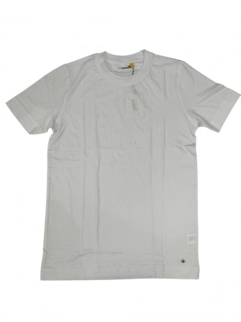 Pigmento tshirt bianca uomo in cotone micro logo sul fondo