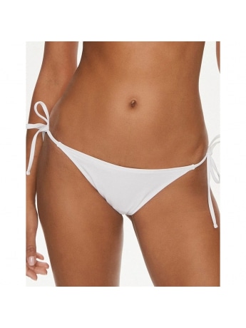Guess costume bianco donna slip con lacci logo con strass sul retro