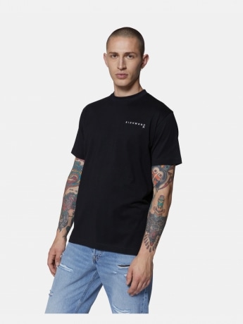 Richmond tshirt nera uomo in cotone maxi logo sul retro