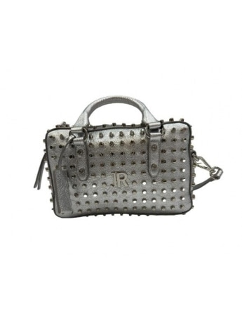 Richmond borsa silver donna in ecopelle con tracolla borchie all over