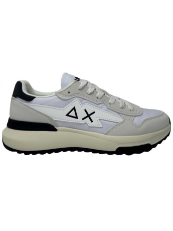 Sun68 scarpe bianche uomo in pelle logo sul lato