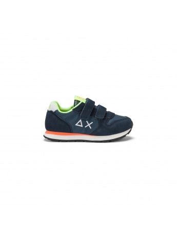 Sun68 scarpe blu navy bambino con chiusura in velcro logo sul lato