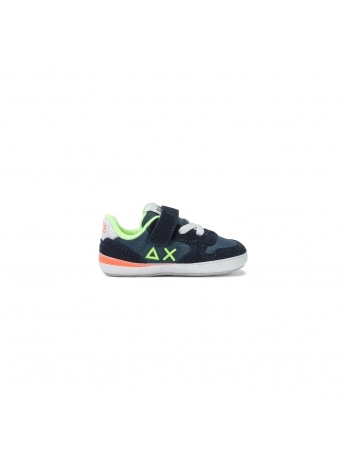 Sun68 scarpe blu navy neonato da culla logo sul lato