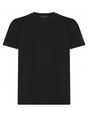 Peuterey tshirt nera uomo in cotone logo sul braccio