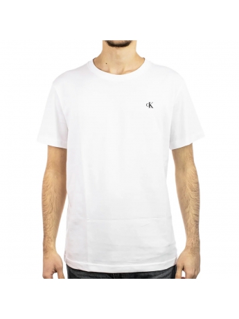 Calvin Klein tshirt bianca uomo in cotone maxi logo sul retro