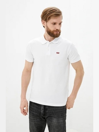 Levi's polo bianca uomo in cotone mini logo sul petto