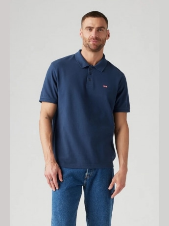 Levi's polo blu navy uomo in cotone mini logo sul petto