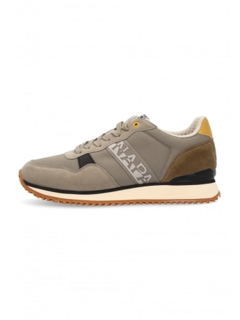 Napapijri scarpe beige uomo in camoscio logo sul lato