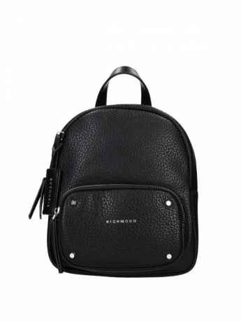 Richmond zaino nero donna in ecopelle mini logo sul fondo