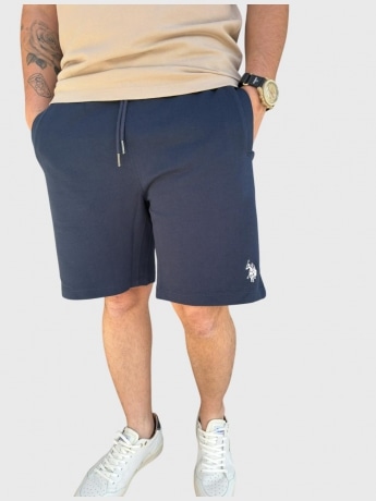 U.s. Polo shorts blu navy uomo tuta di cotone mini logo sul fondo