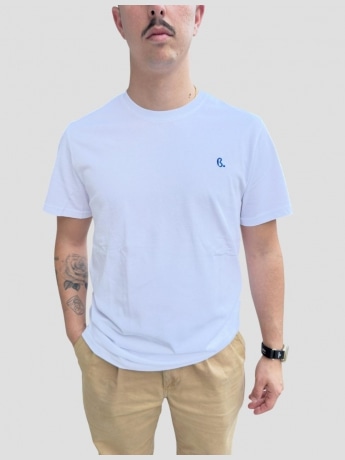 Harmont&blaine tshirt bianca uomo in cotone mini logo sul petto