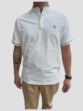 Harmont&blaine polo bianca uomo in cotone mini logo sul petto