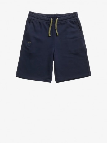 Blauer shorts blu navy uomo in cotone logo scudetto sul lato