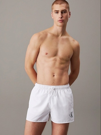 Calvin Klein costume bianco uomo boxer maxi logo sul lato