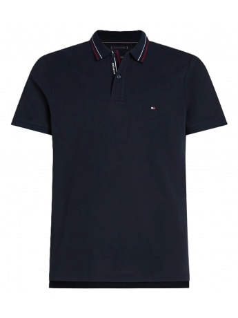 Tommy Hilfiger polo blu navy uomo in cotone mini logo sul petto