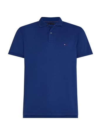 Tommy Hilfiger polo blu uomo in cotone mini logo sul petto