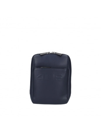 Cesare Paciotti tracolla blu navy uomo in ecopelle logo sul davanti