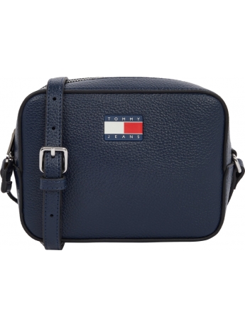 Tommy Jeans borsa blu navy donna in ecopelle con tracolla logo sul davanti