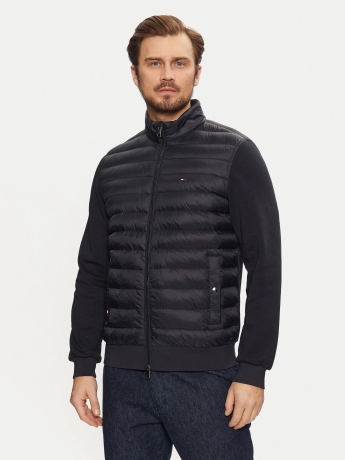 Tommy Hilfiger giubbotto blu navy uomo leggero mini logo sul petto