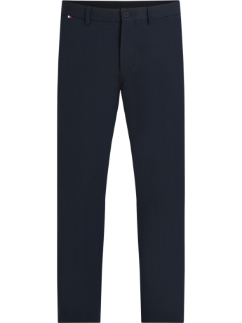 Tommy Hilfiger pantalone blu navy uomo in cotone mini logo sul retro