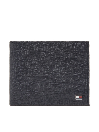 Tommy Hilfiger portafoglio blu navy uomo in pelle mini logo sul fondo