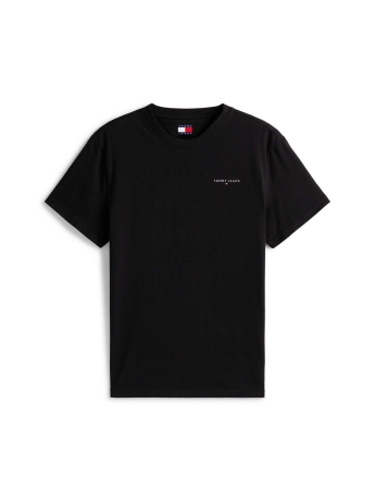 Tommy Jeans tshirt nera uomo in cotone mini logo sul petto