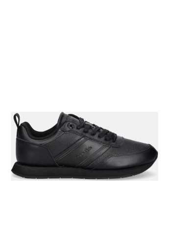Calvin Klein scarpe nere uomo in ecopelle logo sul lato tono su tono