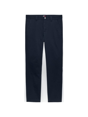 Tommy Jeans pantalone blu navy uomo chino in cotone logo sul retro