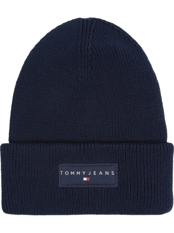 Tommy Jeans cappello blu navy uomo in cotone patch logo sul davanti