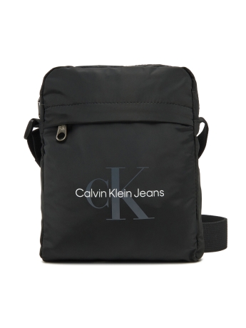 Calvin Klein tracolla nera uomo in tessuto maxi logo sul davanti