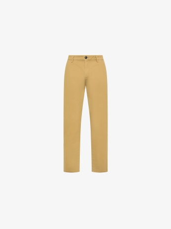 Sun68 pantalone beige uomo in cotone chino micro logo sul lato
