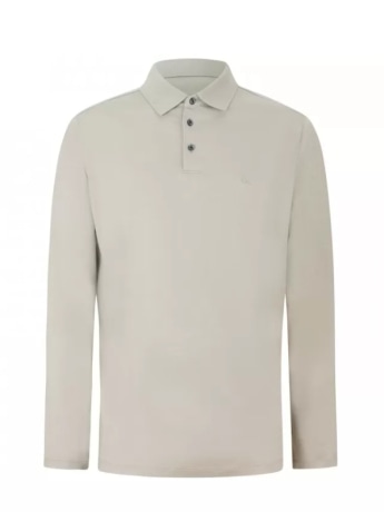 Calvin Klein polo beige uomo mini logo sul petto