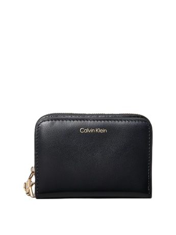 Calvin Klein portafoglio nero donna logo sul davanti