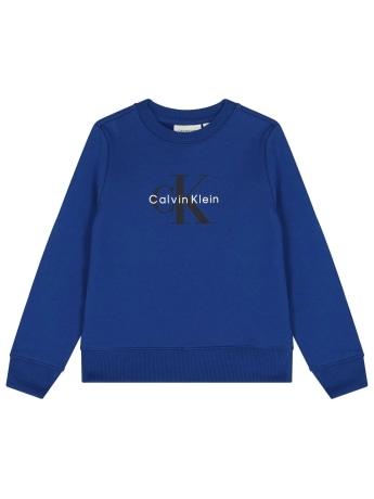 Calvin Klein felpa blu royal bambino con logo