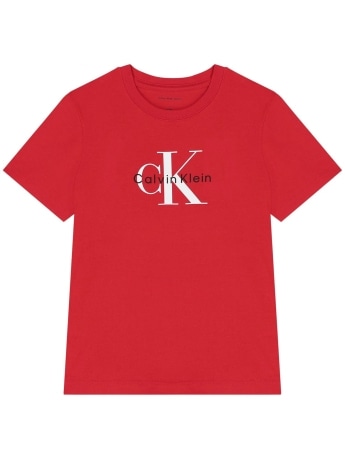 Calvin Klein tshirt rossa bambino con logo