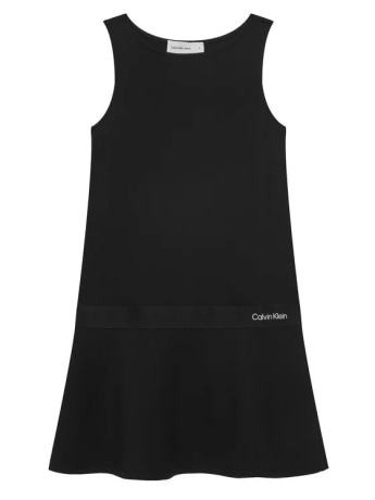 Calvin Klein abito nero bambina con logo