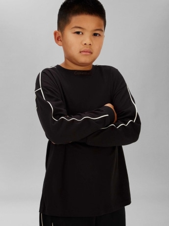 Calvin Klein tshirt nera bambino con logo