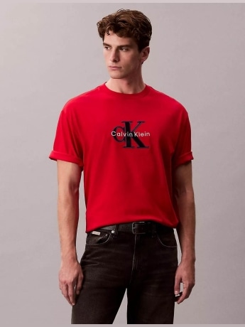 Calvin Klein tshirt rossa uomo con logo