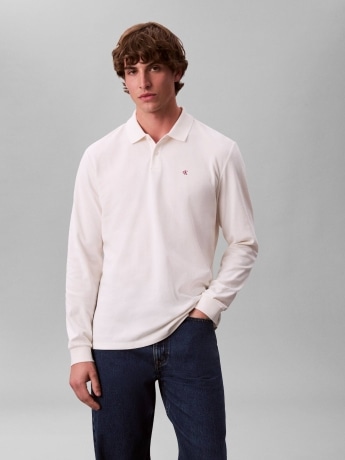 Calvin Klein polo ecru uomo con logo