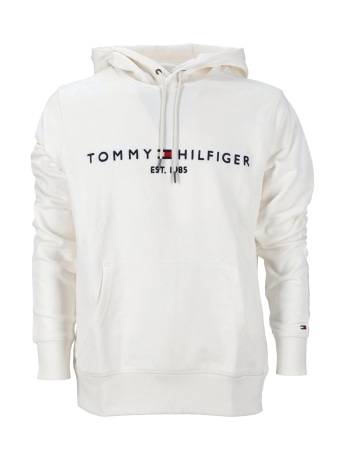 Tommy Hilfiger felpa bianca uomo logo sul davanti