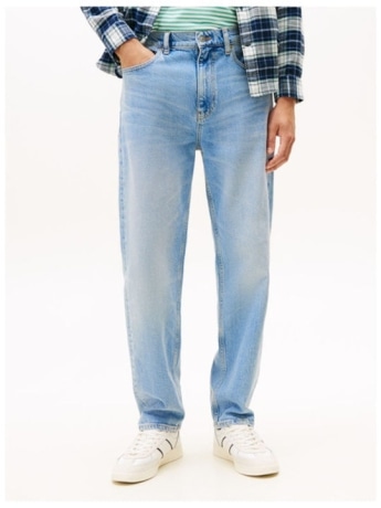Tommy Jeans pantalone in denim chiaro uomo con logo